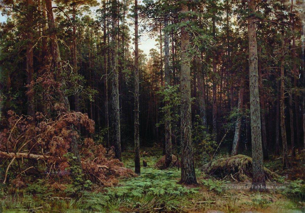 forêt de pins 1885 1 paysage classique Ivan Ivanovitch Peintures à l'huile